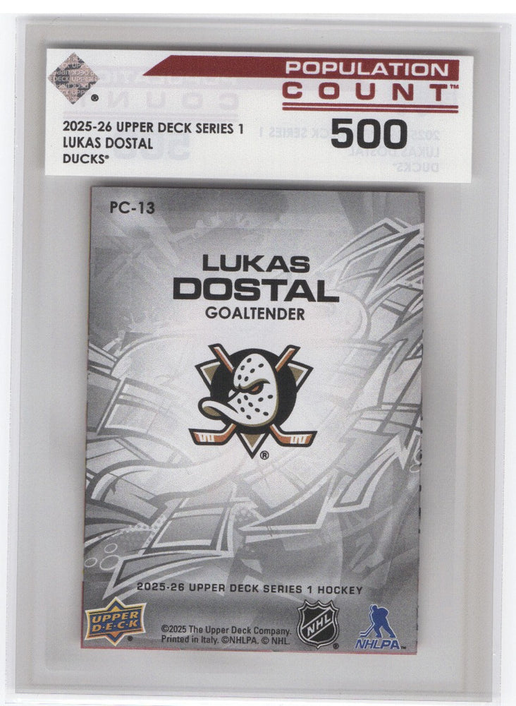 2025-26 Upper Deck Series 1 Population Count 500 Pc-13 Lukas Dostal