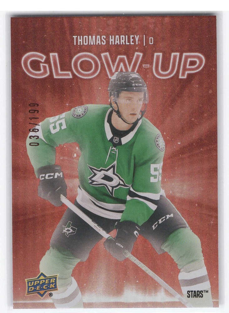 2025-26 Upper Deck Series 2 Glow Up Red Gu-11 Thomas Harley /199