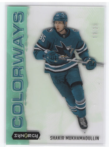 2024-25 Upper Deck Synergy Colorways Green L-85 Rookie Rc Shakir Mukhamadullin /25