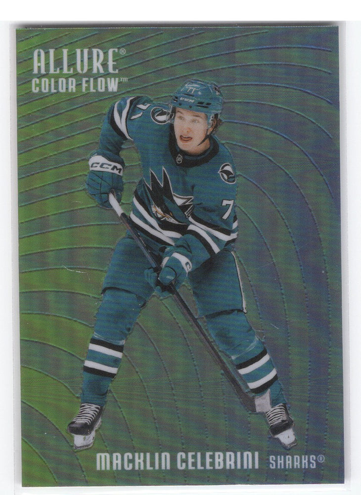 2025-26 Upper Deck Allure Green-Blue Cf-28 Macklin Celebrini