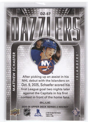 2025-26 Upper Deck Series 2 Dazzlers Dz-57 Rookie Rc Matthew Schaefer