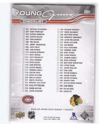 2025-26 Upper Deck Series 1 Young Guns Checklist #250 Rookie Rc Ivan Demidov Artyom Levshunov