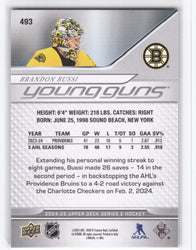 2024-25 Upper Deck Series 2 Young Guns #493 Rookie Rc Brandon Bussi