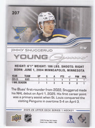 2025-26 Upper Deck Series 2 Young Guns #207 Rookie Rc Jimmy Snuggerud