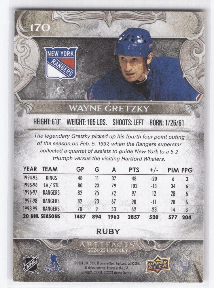 2024-25 Upper Deck Artifacts Ruby #170 Wayne Gretzky /399
