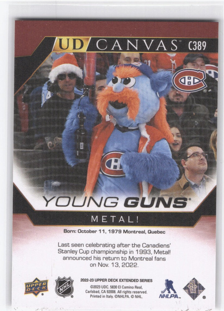 2022-23 Upper Deck Extended Young Guns Ud Canvas C389 Rookie Rc Metal!
