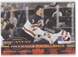 2025-26 Upper Deck Series 2 Program Of Excellence Ud Canvas C-259 Rookie Rc Matthew Schaefer