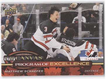 2025-26 Upper Deck Series 2 Program Of Excellence Ud Canvas C-259 Rookie Rc Matthew Schaefer
