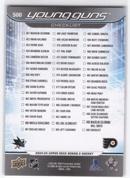 2024-25 Upper Deck Series 2 Young Guns Checklist #500 Rookie Rc Macklin Celebrini Matvei Michkov