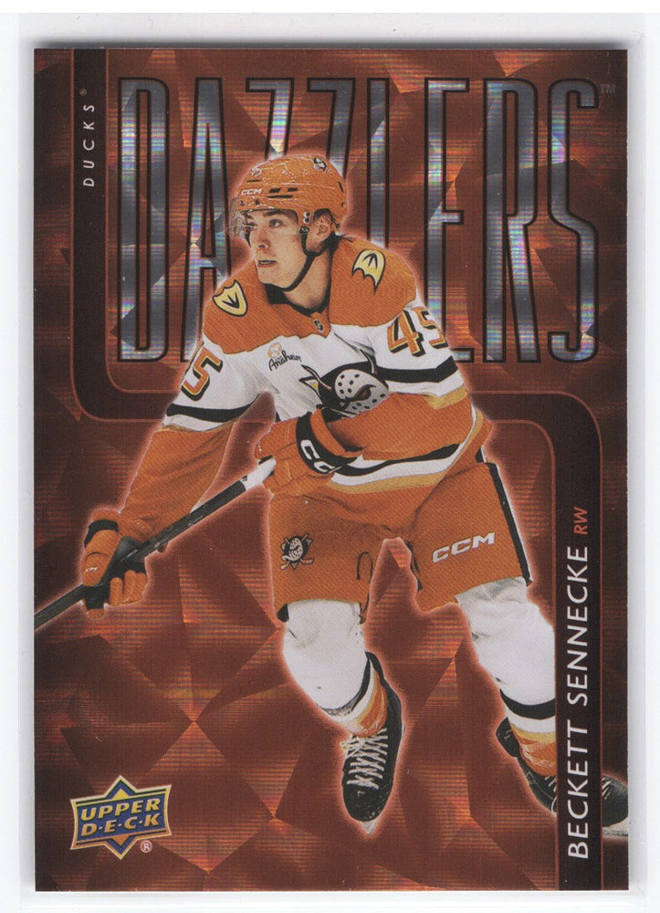2025-26 Upper Deck Series 2 Dazzlers (Orange) Dz-67 Rookie Rc Beckett Sennecke