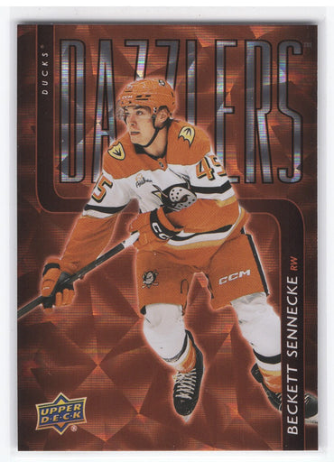 2025-26 Upper Deck Series 2 Dazzlers (Orange) Dz-67 Rookie Rc Beckett Sennecke