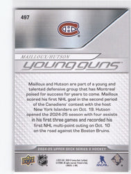 2024-25 Upper Deck Series 2 Young Guns Teammates #497 Rookie Rc Logan Mailloux Lane Hutson
