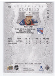 2025-26 Upper Deck Artifacts #219 Rookie Rc Noah Laba /999
