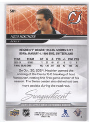 2024-25 Upper Deck Extended Swagnificent #581 Nico Hischier