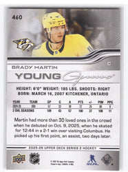 2025-26 Upper Deck Series 2 Young Guns #460 Rookie Rc Brady Martin
