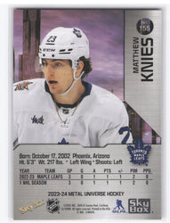 2023-24 Skybox Metal Universe #155 Rookie Rc Matthew Knies