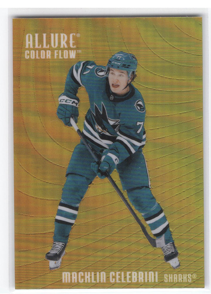 2025-26 Upper Deck Allure Orange-Yellow Cf-28 Macklin Celebrini