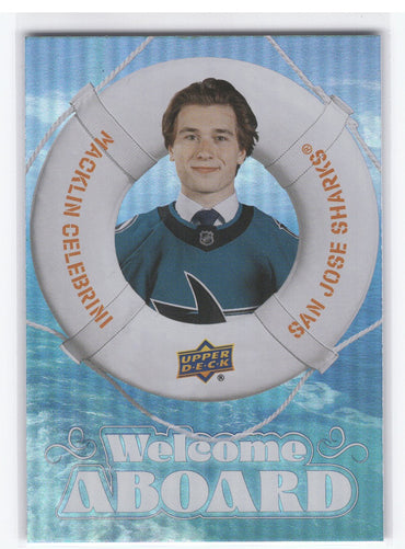 2024-25 Upper Deck Series 2 Welcome Aboard Wa-8 Rookie Rc Macklin Celebrini