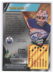 2023-24 Skybox Metal Universe Hockey Precious Metal Gems Red Retro Connor Mcdavid /100
