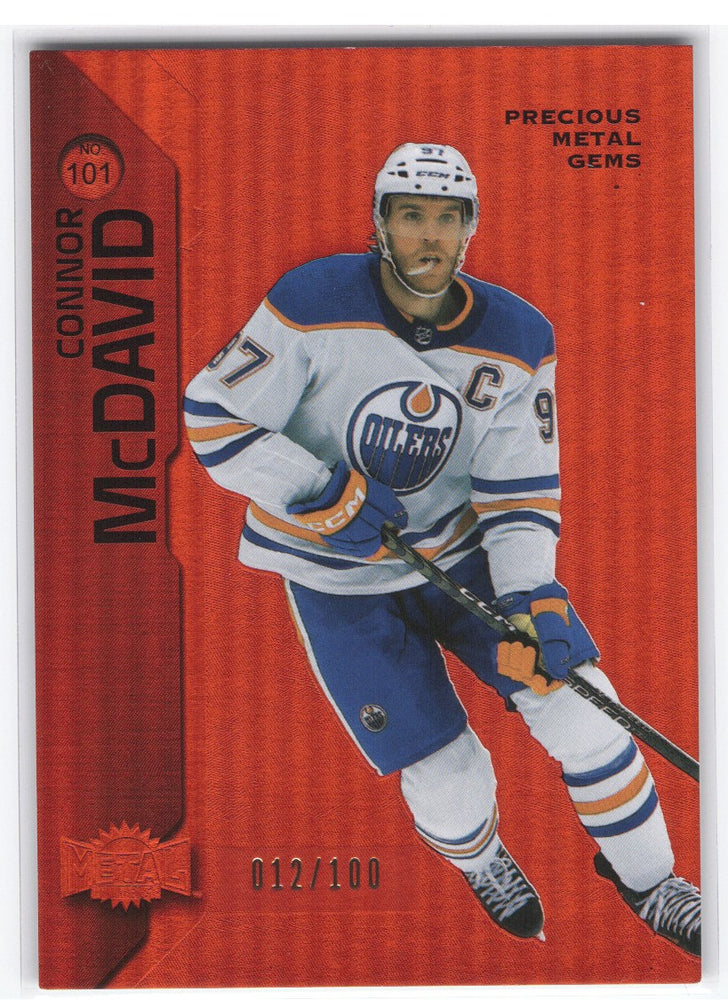 2023-24 Skybox Metal Universe Hockey Precious Metal Gems Red Connor Mcdavid /100