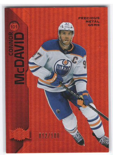 2023-24 Skybox Metal Universe Hockey Precious Metal Gems Red Connor Mcdavid /100