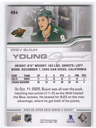 2025-26 Upper Deck Series 2 Young Guns #486 Rookie Rc Zeev Buium