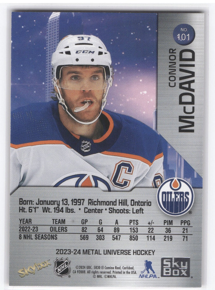2023-24 Skybox Metal Universe Hockey Precious Metal Gems Red Connor Mcdavid /100