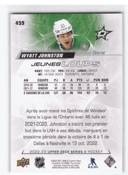 2022-23 Upper Deck Series 2 Jeunes Loups (Fr. Young Guns) #459 Rookie Rc Wyatt Johnston