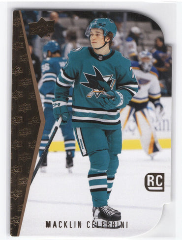 2024-25 Upper Deck Series 2 Die Cut Gold Rdt-13 Rookie Rc Macklin Celebrini