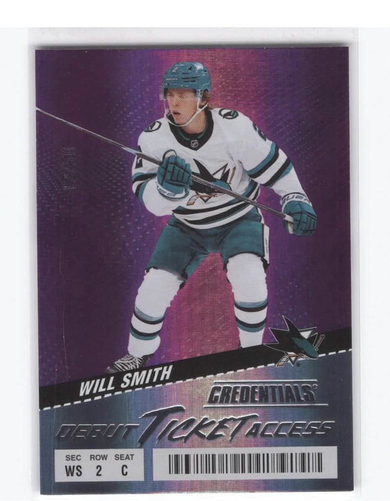 2024-25 Upper Deck Credentials Debut Ticket Access Pink Rookie Rc Will Smith /50
