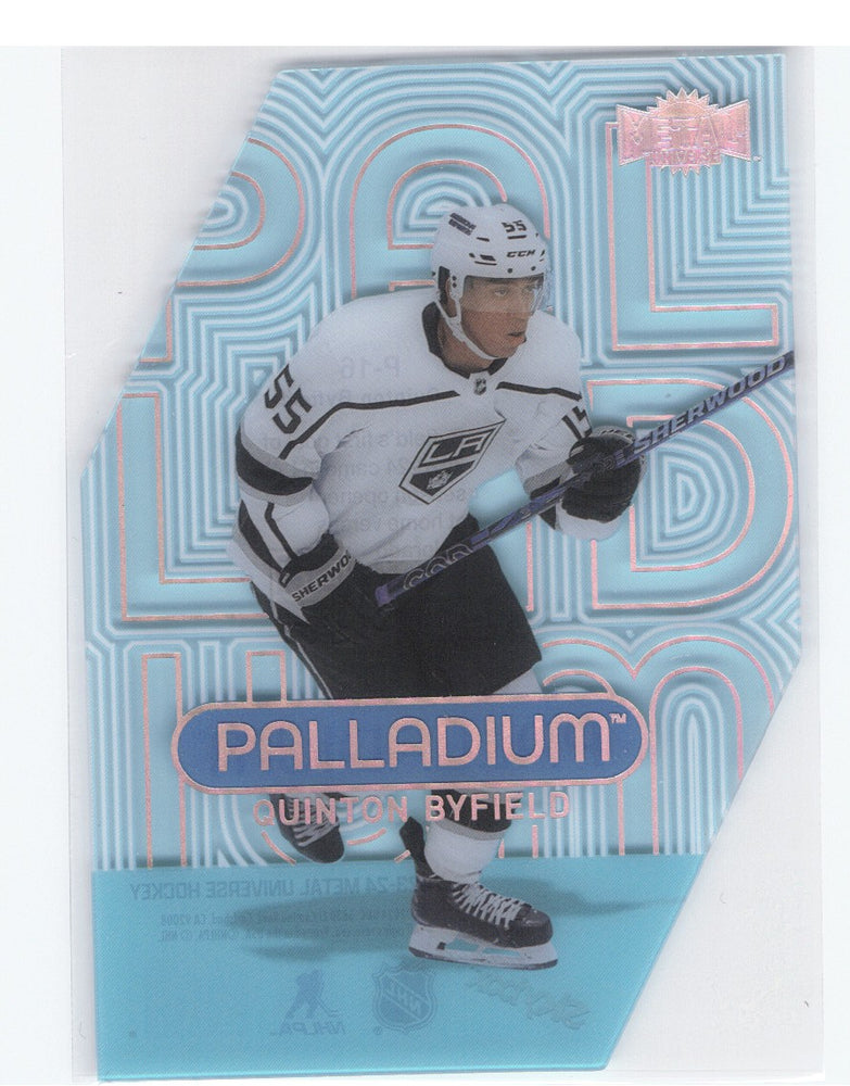 2023-24 Skybox Metal Universe Hockey Palladium P-16 Quinton Byfield