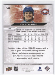 2023-24 Upper Deck Series 2 Outburst #347 Cole Caufield