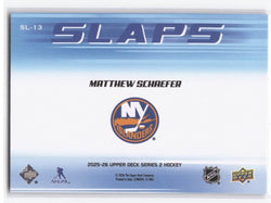 2025-26 Upper Deck Series 2 Slaps Sl-13 Rookie Rc Matthew Schaefer
