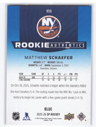 2025-26 Upper Deck Sp Hockey Blue #111 Rookie Rc Matthew Schaefer