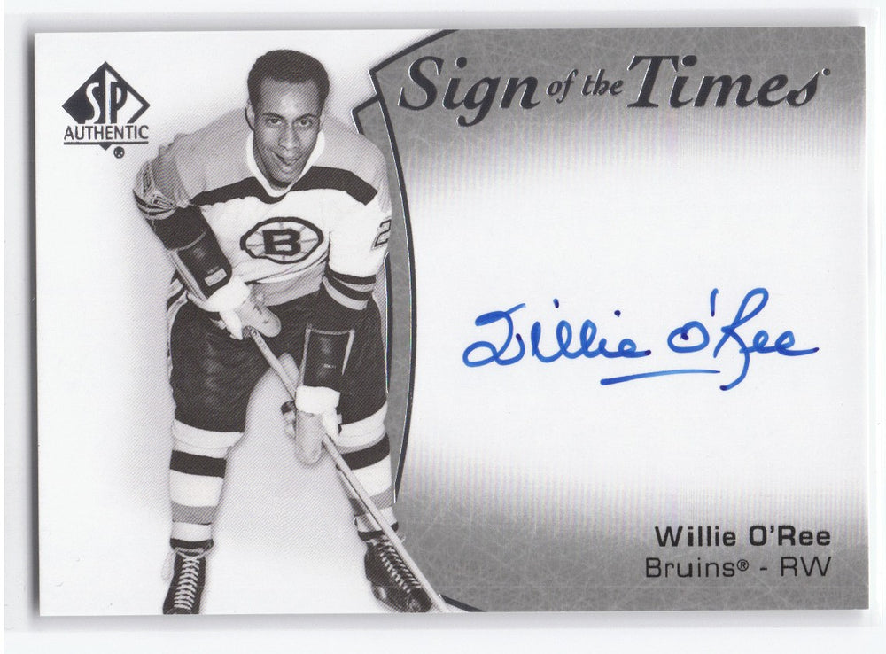 2021-22 Upper Deck Sp Authentic Sign Of The Times Sott-Wo Auto Willie O' Ree
