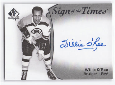 2021-22 Upper Deck Sp Authentic Sign Of The Times Sott-Wo Auto Willie O' Ree