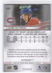 2025-26 Upper Deck Series 2 Outburst #340 Lane Hutson