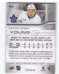 2025-26 Upper Deck Series 2 Young Guns #462 Rookie Rc Easton Cowan