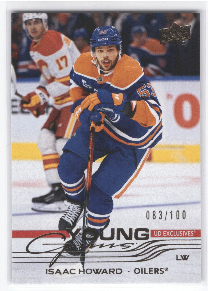 2025-26 Upper Deck Series 2 Young Guns Ud Exclusives #469 Rookie Rc Isaac Howard /100