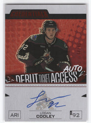 2023-24 Upper Deck Credentials Debut Ticket Access Auto Dtaa-Lc Rookie Rc Auto Logan Cooley /49