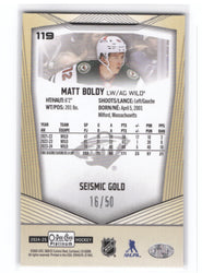 2024-25 Upper Deck O-Pee-Chee Platinum Seismic Gold #119 Matt Boldy /50
