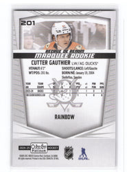 2024-25 Upper Deck O-Pee-Chee Platinum Marquee Rookie Rainbow #201 Rookie Rc Cutter Gauthier