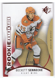 2025-26 Upper Deck Sp Hockey Rookie Authentics Red #108 Rookie Rc Beckett Sennecke /99