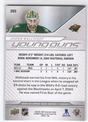 2024-25 Upper Deck Series 1 Young Guns #202 Rookie Rc Jesper Wallstedt