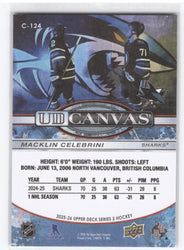 2025-26 Upper Deck Series 2 Ud Canvas C-124 Macklin Celebrini