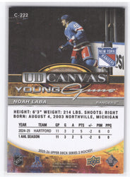 2025-26 Upper Deck Series 2 Young Guns Ud Canvas C-222 Rookie Rc Noah Laba