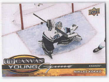 2025-26 Upper Deck Series 1 Young Guns Ud Canvas C-99 Rookie Rc Niklas Kokko