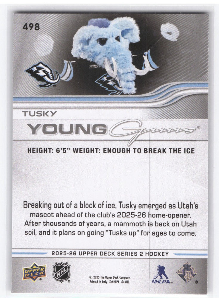 2025-26 Upper Deck Series 2 Young Guns #498 Rookie Rc Tusky
