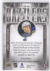 2025-26 Upper Deck Series 2 Holiday Dazzler Dz-64 Rookie Rc Jimmy Snuggerud