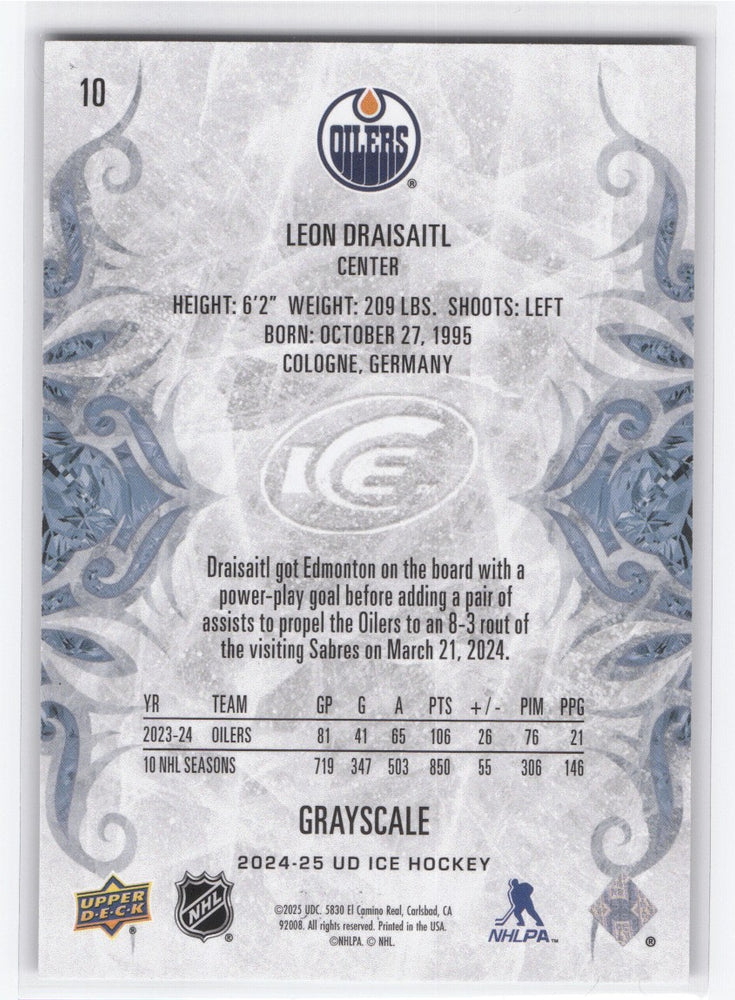 2024-25 Upper Deck Ice Hockey Grayscale #10 Leon Draisaitl /99